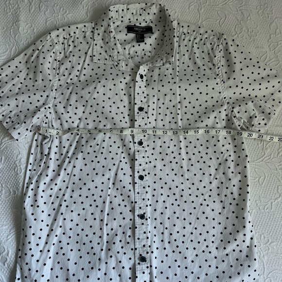 Men's White Polka Dot Shirt - Picture 2 of 5